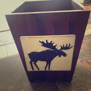 Moose Bathroom Wastebasket